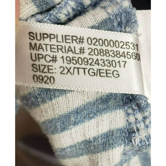 Chaps Womens Blue Hoodie Hooded Pullover Size 2X Cotton/Polyester Blend - Picture 8 of 9